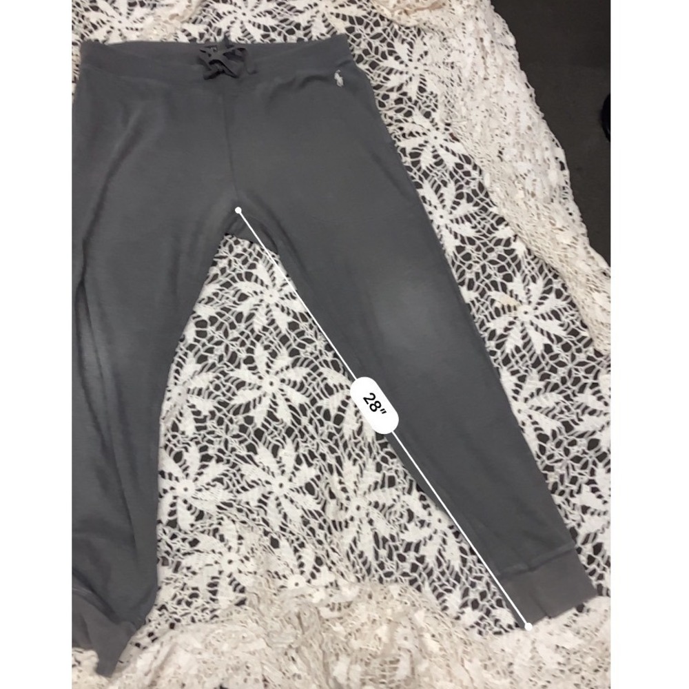 Polo Ralph Lauren Mens Grey Waffle Knit Jogger Sleepwear Lounge Pants Large - Picture 5 of 6